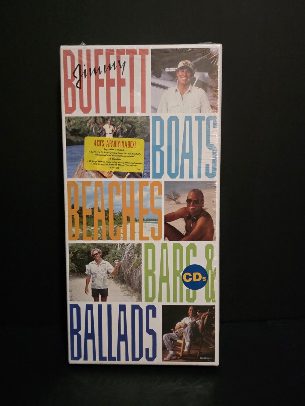 Vtg 1992 4 CDs Jimmy Buffett Boats Beaches Bars & Ballads SEALED